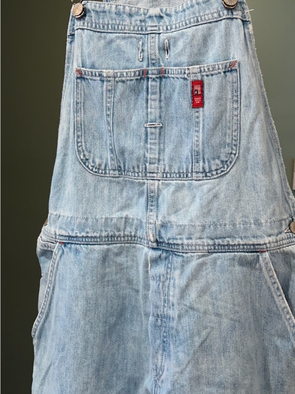 Light Blue Denim Overall Shorts - Women's Polo Jeans Size M